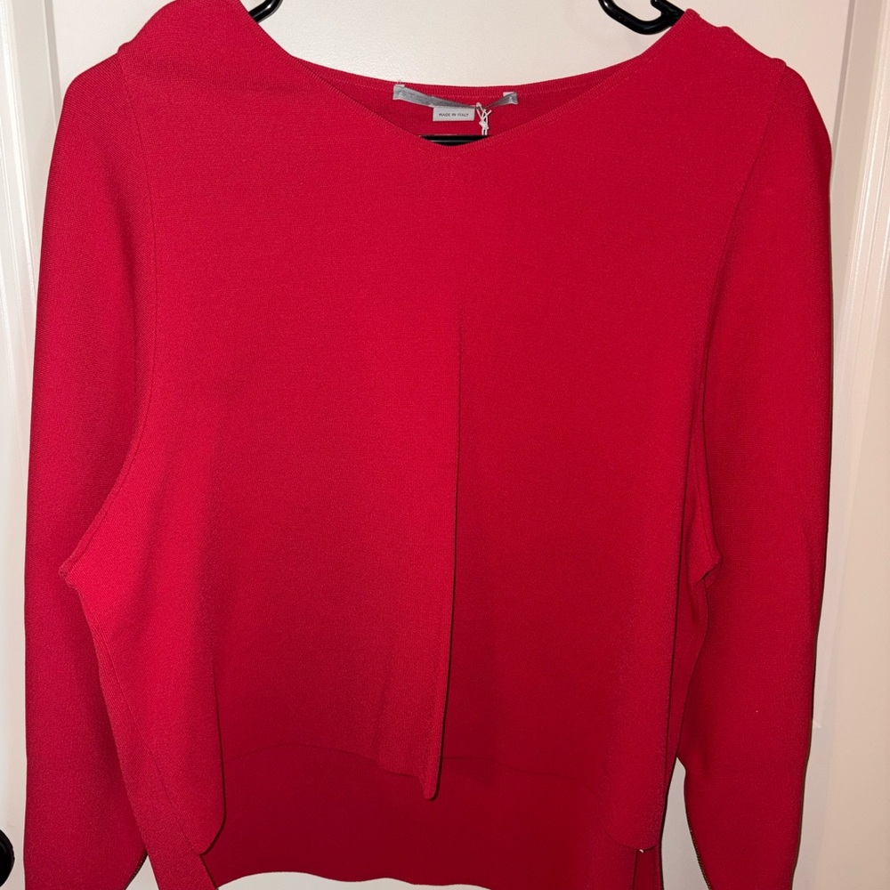 Stella McCartney Bold Red Crew Neck Sweater
